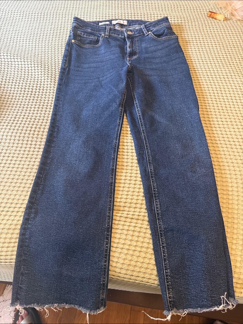 MNG SIENNA Women's Dark Blue Straight-Leg Jeans